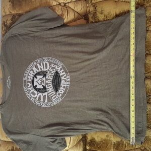 LuckyDungarees Brand Olive Green Graphic Tee NWOT